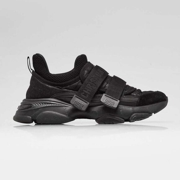 Christian Dior Black Tech Fabric/Suede D-Wander Sneakers Size 5.5/36 345-050725 - Picture 2 of 5